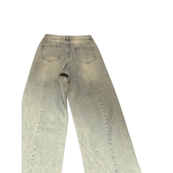 Commense Women's XSmall Light Wash Blue Wide Leg High Rise Denim Jeans - Picture 8 of 15